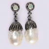 Natural Pearl Designer Sterling Silver Earrings Jewelry, Pearl Earrings Jewelry