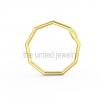 Yellow Gold Plating Sterling Silver Designer Octogon Shape Carabiner Lock Bracelet Pendant Necklace Lock Fine Jewelry
