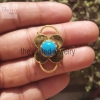 Turquoise Floral Shape Handmade Padlock Jewelry Manufacturer Padlock 925 Sterling Silver Jewelry Supplier
