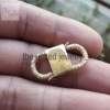 14k Solid Yellow Gold Natural Pave Diamond Handmade Padlock Jewelry Manufacturer Padlock Jewelry Supplier