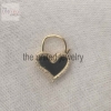 14k Solid Yellow Gold Heart Shape Natural Pave Diamond Handmade Padlock Jewelry Manufacturer India