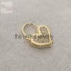 14k Solid Yellow Gold Heart Shape Natural Pave Diamond Handmade Padlock Jewelry Manufacturer
