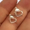 Yellow Gold Plating 925 Sterling Silver Heart Lobster Clasps Jewelry