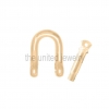Rose Gold Plating 925 Sterling Silver Plain Silver Shackle Clasp Lock Handmade Jewelry Manufacturer