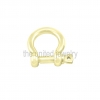 Yellow Gold Plating 925 Sterling Silver Plain Silver Shackle Clasp Lock Handmade Jewelry Manufacturer
