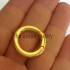 Yellow Gold Plating 925 Sterling Silver Round Clasp Lock Connector Jewelry