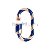 330mm Best Selling 925 Sterling Silver Nevy Blue Color Enamel Carabiner Lock, Handmade Carabiner Bracelet, Pendant, Necklace Lock Jewelry