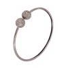 2.85ct Natural Pave Diamond 925 Sterling Silver Bangle Jewelry