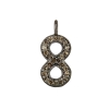 Black Rhodium Pave Diamond 925 Sterling Silve Finding Charms Jewelry
