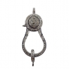 92.5 Sterling Silver With Natural Pave Diamond Jewelry Lobster Claps Single Side Diamond Connector Finding