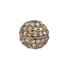 Pave Diamond 925 Sterling Silver Bead Ball Spacer Finding Fashion Jewelry