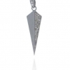 Natural Diamond Sword Design Pendant Sterling Silver Special Handmade Jewelry