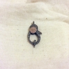 Sterling Silver Diamond Oxidised Lobster Clasp Lock Jewelry