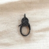 Spinel Oxidised Sterling Silver Lobster Clasp Lock Jewelry