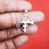 Handmade Sterling Silver Guitar Memorial Love Music Symbol Necklace, Sterling Silver Music Sign Pendant Charms Jewelry