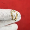 Turquoise Oval Charm Holder, 14k Gold Vermeil Charm Holder, 925 Silver Charm Holder, Oval Enhancer Lock, Connector Charm Holder Jewelry