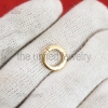 14k Gold Vermeil Oval Charm Holder, Wholesale Charm Holder, Solid 925 Silver Charm Holder, Connector Charm Holder, Enhancer Charm Holder