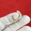 9k gold pave diamond charm Enhancer, yellow Gold Enhancer, Charm Enhancer Lock paperclip necklace, 9k gold Charm Holder, charm Enhancer