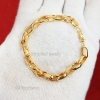 Yellow Gold Plating Sterling Silver Link Round Kadi Chain Bracelet Jewelry, Silver Rolo/Belcher Chain Bracelet Jewelry
