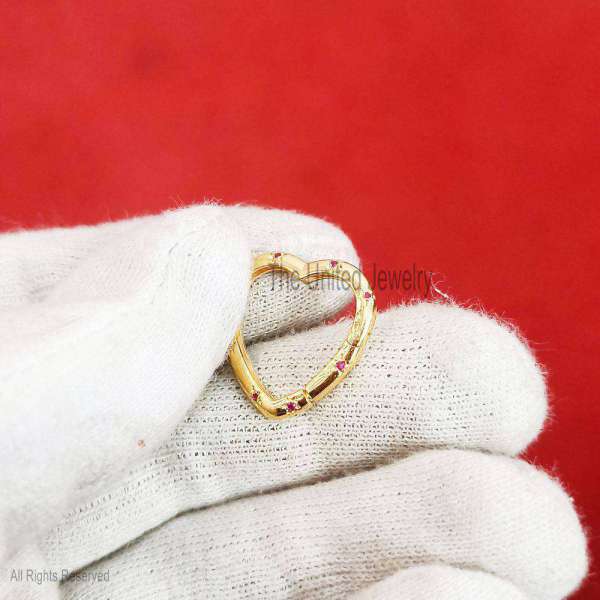 Ruby Silver Heart Enhancer Charm Lock, Enhancer Charm Lock, Gold Charm Holder, Charm Holder Necklace, Silver Gemstone Heart Lock Jewelry - Image 4