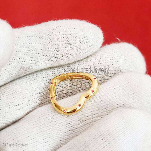 Ruby Silver Heart Enhancer Charm Lock, Enhancer Charm Lock, Gold Charm Holder, Charm Holder Necklace, Silver Gemstone Heart Lock Jewelry - Image 3