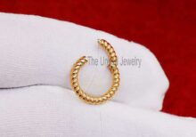 Twisted Wire Sterling Silver Round Push Lock Jewelry, Silver Round Snap Lock Jewelry, Silver Enhancer Lock Jewelry