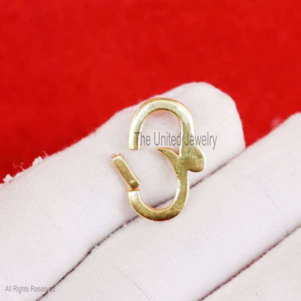 Multisapphire Handmade Snake Push Snap Lock Jewelry, Silver Multisapphire Snake Snap Enhancer Lock, Silver Charm Holder - Image 3