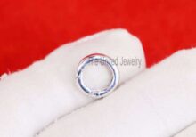 925 Sterling Silver Round Shape Silver Openable Clasp Snap Lock, Silver Enhancer, Gold Charms Holder, Gold Filled Jewelry