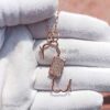 Designer Padlock Handmade 925 Sterling Silver CZ Diamond Padlock Jewelry, 925 Sterling Silver Padlock Jewelry