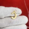 14k Gold Initial Pendant, 14k Gold letter C Charm Pendant, Gold Letter Charm For Bracelet, Handmade Gold Letter Charm Jewelry
