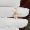 Sterling Silver Hamsa Charm Pendant, Charm Pendant, Diamond Hamsa Charms Necklace, Silver Pendant, Diamond Pendant - Image 2