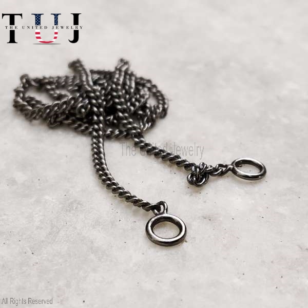 Oxidised Curb Chain, Oxidised Curb, Carabiner link Chain, Cuban Curb Chain, Link Chain Necklace, Curb Chain Necklace, Curb Link Chain