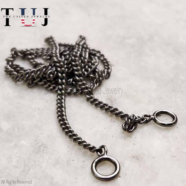 Oxidised Curb Chain, Oxidised Curb, Carabiner link Chain, Cuban Curb Chain, Link Chain Necklace, Curb Chain Necklace, Curb Link Chain