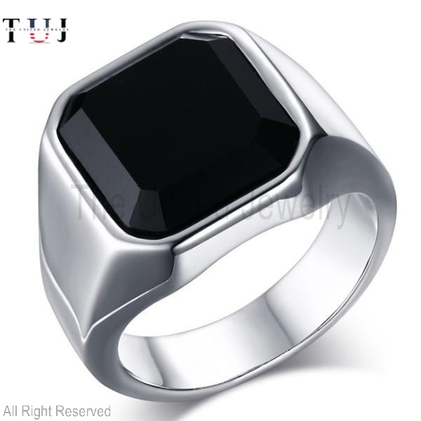 925 Sterling Silver Black Onyx Ring For Men