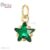 Sterling Silver Tsavorite Handmade Star Charm Pendant, Silver Star Bracelet Charm, Handmade Silver Tsavorite Star Charm Pendant Jewelry