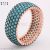 Turquoise Two Tone 5 Lines 925 Sterling Silver Band Ring