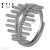 Handmade Pave Diamond 925 Sterling Silver Black Rhodium Raw Line Ring Jewelry