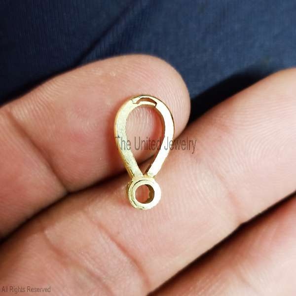 14k Gold Wholesale Link Lock, 14K Gold Enhancer, 14K Gold Push Link Lock Jewelry, 14K Charms Holder, 14K Clasp Lock, 14K Lock