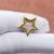 14K Gold Multisapphire star charm holder, 14k Gold Star Push Lock, Push Lock, 14k gold Push lock, Snap lock Gold, Charm holder, 14k Jewelry