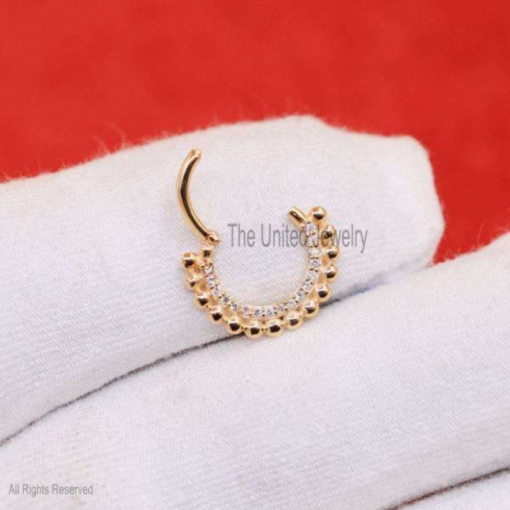 14K Gold Diamond Link Lock, 14K Gold Enhancer Charm, Gold Push Lock, 14k gold Link Push Clasp Lock, 14k Link Lock, Gold Charm Lock