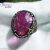 Handmade 925 Sterling Silver Pave Diamond With Ruby Gemstone Ring Jewelry For Women’s