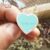 14K Gold Diamond Pave and Turquoise Heart Ring, 14k Gold Diamond Heart Ring, 14k Gold Turquoise Heart Ring, Handmade Gemstone Heart Ring