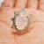 925 Sterling Silver Pave Diamond With Pink Opal Handmade Designer Ring Jewelry For Women’s