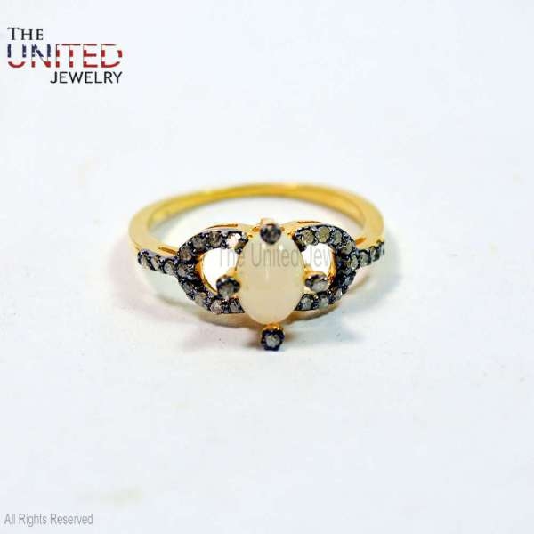 925 Sterling Silver Pave Diamond Handmade Ring Jewelry For Women’s