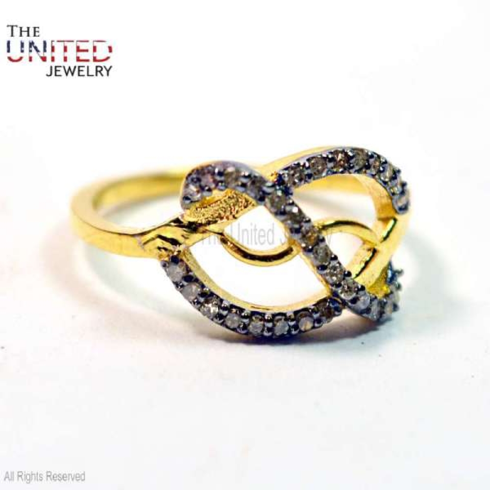 925 Sterling Silver Pave Diamond Handmade Designer Ring Jewelry For Women’s