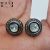 Handmade 925 Sterling Silver Pave Diamond With Polki Round Studs Earrings For Women