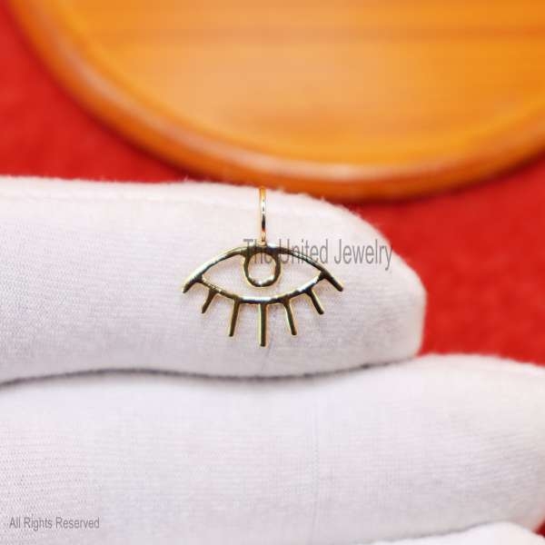925 Sterling Silver Evil Eye Charms Pendant, Sterling Silver Evil Eye Pendant Jewelry, 925 Silver Charms Jewelry