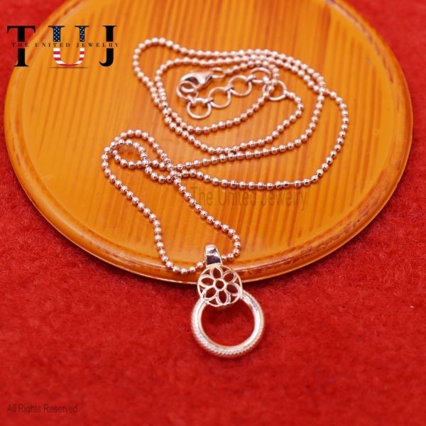 925 Sterling Silver Handmade Spacks Holder Charm Necklace Jewelry