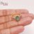 Pave Diamond With Emerald 925 Sterling Silver Handmade Ring Jewelry, Handmade Silver Pave Diamond With Emerald Ring For Women’s Jewelry