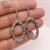 Natural Pave Diamond Sterling Silver Dangle Earrings, Silver Earrings, Diamond Silver Earrings Jewelry